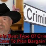 What Is Best Type Of Criminal Case To Plea Bargain?